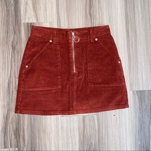 Topshop corduroy miniskirt
